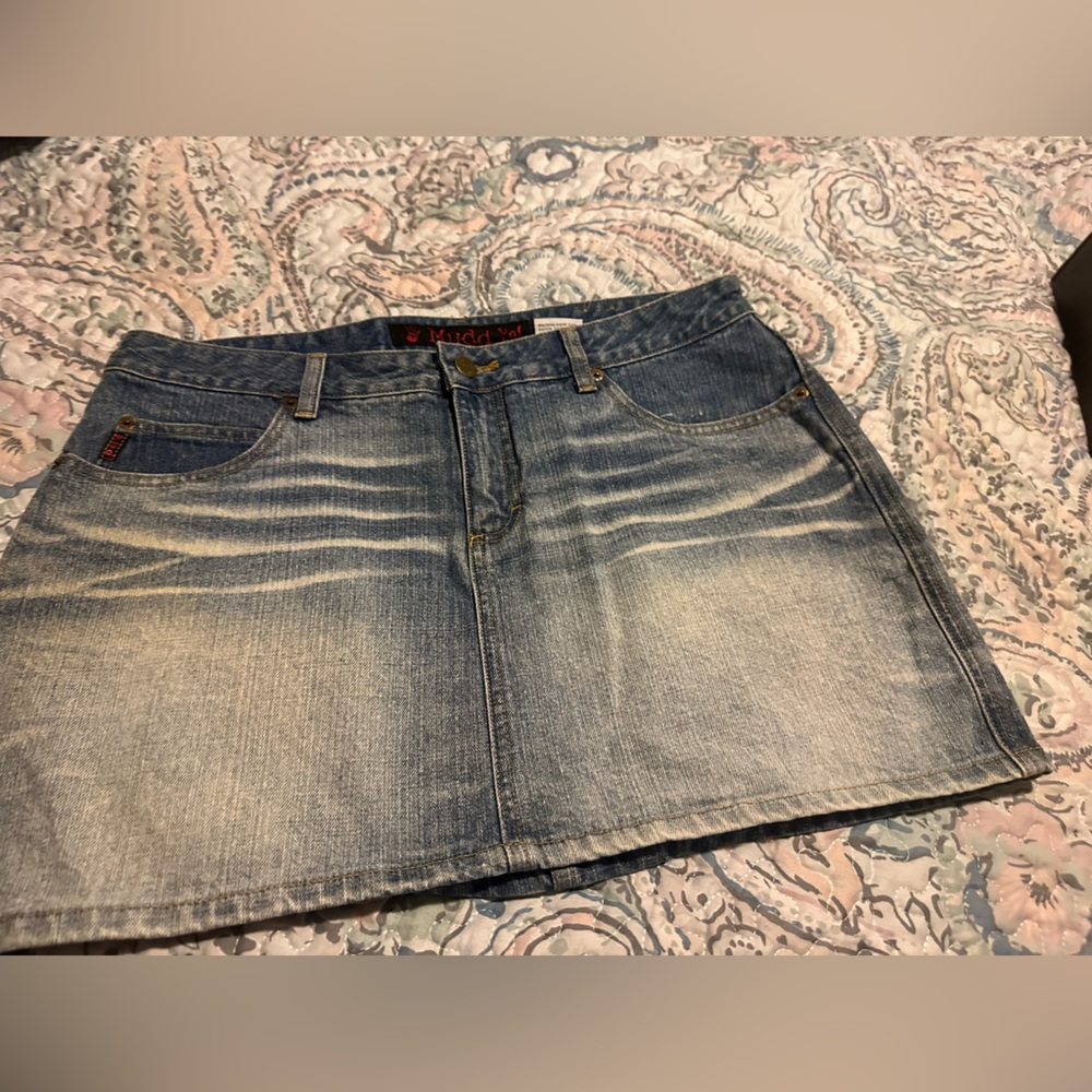Denim Mini Skirt by Mudd